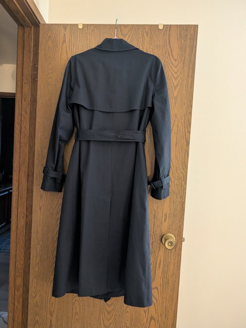 Aritzia The Finch Trench Coat Dreaming Blue Navy Size M - Picture 3 of 3